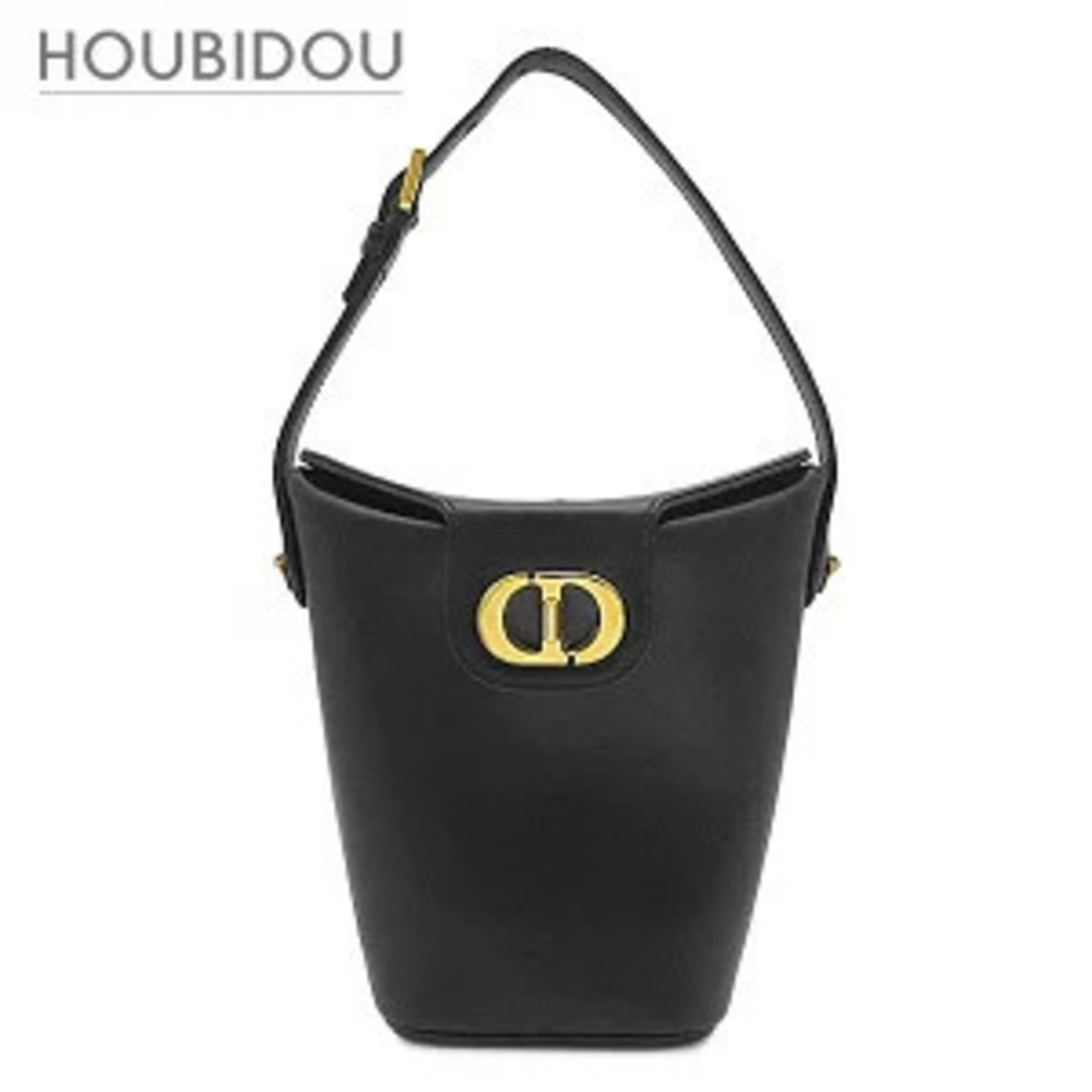 Christian Dior Bag Amber Bucket Calfskin Black CD